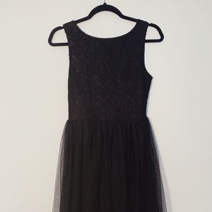 Black Lace Midi Dress